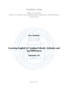 Learning English in Croatian Schools: Attitudes and Age Differences