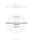 Language Death in the Context of Anglophone Communities