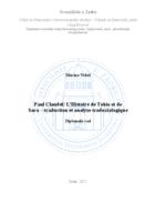 Paul Claudel: L'Histoire de Tobie et de Sara - traduction et analyse traductologique
