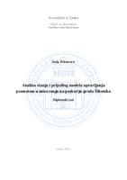 Analiza stanja i prijedlog modela upravljanja prometom u mirovanju na području grada Šibenika