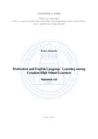 Motivation and English Language Learning among Croatian High School Learners