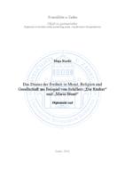 Das Drama der Freiheit in Moral, Religion und Gesellschaft am Beispiel von Schillers "Die Räuber" und "Maria Stuart"