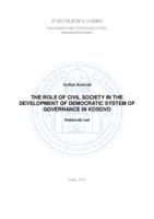The role of Civil Society in the Development of a Democratic System of Governance in Kosovo
