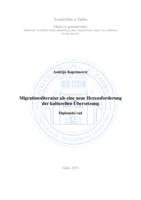 Migrationsliteratur als eine neue Herausforderung der kulturellen Übersetzung