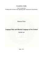 Language Policy and Minority Languages in New Zealand