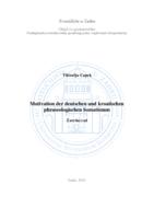 Motivation der deutschen und kroatischen phraseologischen Somatismen