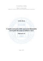 L'analisi contrastiva delle espressioni idiomatiche con le parti del corpo in italiano e russo