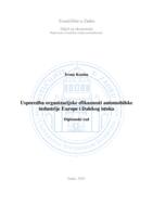 Usporedba organizacijske efikasnosti automobilske industrije Europe i Dalekog istoka