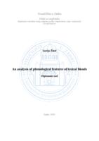 An analysis of phonological features of lexical blends