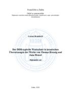 Der DDR-typische Wortschatz in kroatischen Übersetzungen der Werke von Thomas Brussig und Jana Hensel