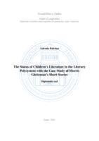 The Status of Children's Literature in the Literary Polysystem with the Case Study of Morris Gleitzman's Short Stories