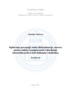 Ispitivanje percepcije rodne diskriminacije, stavova prema rodnoj ravnopravnosti i obavljanju kućanskih poslova kod studenata i studentica