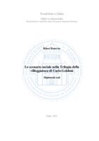 Lo scenario sociale nella Trilogia della  villeggiatura di Carlo Goldoni