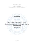 Uloga politike poduzetništva u jačanju konkurentnosti gospodarstva Europske unije na svjetskom tržištu