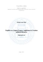 English as a Lingua Franca: Anglicisms in Croatian political discourse