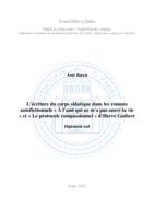 L'écriture du corps sidatique dans les romans autofictionnels « À l'ami qui ne m'a pas sauvé la vie » et « Le protocole compassionnel » d'Hervé Guibert