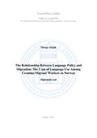 The Relationship Between Language Policy and Migration: The Case of Language Use Among Croatian Migrant Workers in Norway