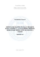 Ispitivanje razine znanja o higijeni ruku učenika 3., 4. i 5. razreda srednje Medicinske škole Ante Kuzmanića Zadar