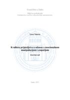 Kvaliteta prijateljstva u odnosu s emocionalnom manipulacijom i empatijom