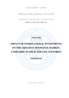 Impact of international investments on the Croatian  insurance market, compared to selected CEE countries