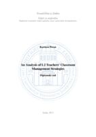An Analysis of L2 Teachers' Classroom Management Strategies