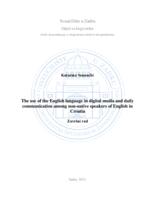 The use of the English language in digital media and daily communication among non-native speakers of English in Croatia