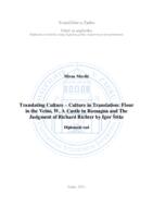 Translating Culture – Culture in Translation: Flour in the Veins, W, A Castle in Romagna and The Judgment of Richard Richter by Igor Štiks