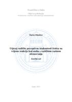 Utjecaj različite perceptivne istaknutosti čestica na vrijeme reakcije kod osoba s različitom razinom obrazovanja