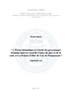 “ L’Étude thématique et l’étude des personnages féminins dans les recueils Contes du jour et de la nuit, et La Maison Tellier de Guy de Maupassant “