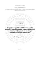 Perspektiva odgojitelja o inkluzivnom aspektu odgojnog rada kao čimbenika kvalitete  pedagoškog vođenja i upravljanja ustanovom ranog i predškolskog odgoja i obrazovanja