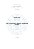 Migracijska iskustva filipinskih radnika/ca u Hrvatskoj