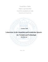 Lehnwörter in der deutschen und kroatischen Sprache der Technik und Technologie