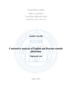 Contrastive analysis of English and Russian somatic phrasemes