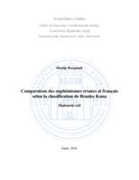 Comparaison des euphémismes croates et français selon la classification de Branko Kuna