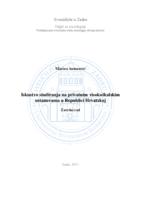 prikaz prve stranice dokumenta Iskustvo studiranja na privatnim visokoškolskim ustanovama u Republici Hrvatskoj