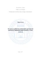 prikaz prve stranice dokumenta Percepcija zapošljivosti i profesionalne aspiracije kod studenata/ica diplomskih studija Sveučilišta u Zadru