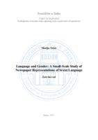 prikaz prve stranice dokumenta Language and Gender: A Small-Scale Study of Newspaper Representations of Sexist Language