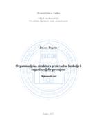 prikaz prve stranice dokumenta Organizacijska struktura proizvodne funkcije i organizacijske promjene