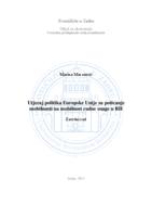 prikaz prve stranice dokumenta Utjecaj politika Europske unije za poticanje mobilnosti na mobilnost radne snage u Hrvatskoj
