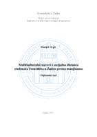 prikaz prve stranice dokumenta Multikulturalni stavovi i socijalna distanca studenata Sveučilišta u Zadru prema manjinama