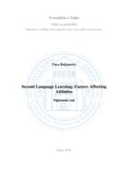 prikaz prve stranice dokumenta Second Language Learning: Factors Affecting Attitudes