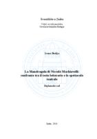 prikaz prve stranice dokumenta La Mandragola di Niccolo Machiavelli: confronto tra il testo letterario e lo spettacolo teatrale