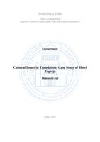 prikaz prve stranice dokumenta Cultural Issues in Translation: Case Study of Hotel Zagorje