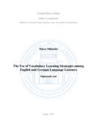 prikaz prve stranice dokumenta The Use of Vocabulary Learning Strategies among English and German Language Learners