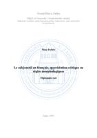 prikaz prve stranice dokumenta Le subjonctif en français, appréciation critique ou règles morphologiques