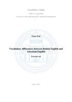 prikaz prve stranice dokumenta Vocabulary differences between British English and American English