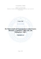 prikaz prve stranice dokumenta Die Mutterschaft und Emanzipation in Julia Francks Romanen „Lagerfeuer“ (2003) und „Die Mittagsfrau“ (2007)