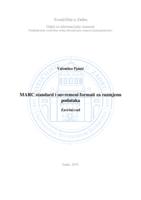 prikaz prve stranice dokumenta MARC standard i suvremeni formati za razmjenu podataka
