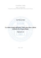prikaz prve stranice dokumenta La critica sociale nell'opera Tutta casa, letto e chiesa di Dario Fo e Franca Rame