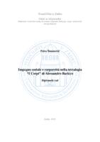 prikaz prve stranice dokumenta Impegno sociale e corporeità nella tetralogia “I Corpi” di Alessandro Baricco